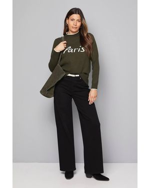 Wallis Paris Crew Neck Sweater - Green