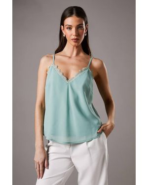 Coast Lace Trim Cami - Green