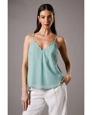 Coast Lace Trim Cami - Green