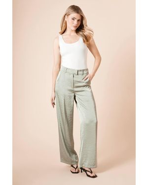 Dorothy Perkins Tailored Satin Straight Leg Trouser - Natural
