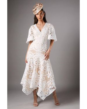 black lace cocktail dress with 3/4 sleeves 3/4 Sleeves Knee Length Lace Mother Of The Bride Dress, Black