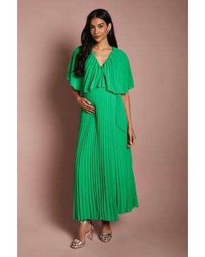 Coast Maternity Pleat Wrap Dress - Green
