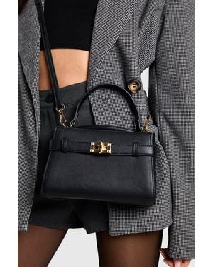 Boohoo Bolso Mini Con Hebilla - Gris