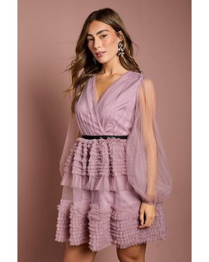 bardot long sleeve wrap skirt mini dress Coast Women's Bardot Long Sleeve Wrap Skirt Mini Dress