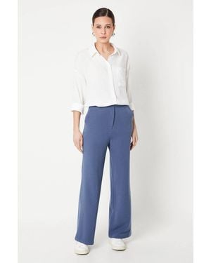 Dorothy Perkins Double Button Waistband Pants - Blue