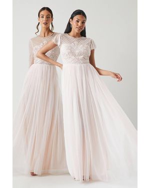 Coast Baroque Embellished Angel Sleeve Two - Natural