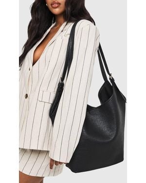 Boohoo Woven Oversized Tote Bag - Black