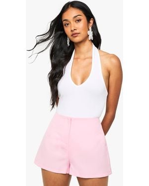 Boohoo Tailored Mini Shorts - Pink