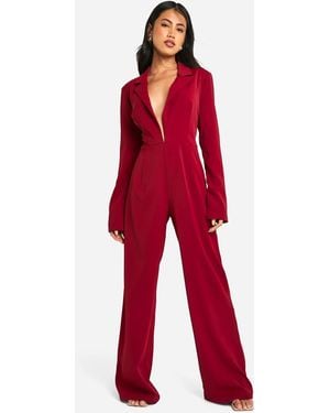 Boohoo Tailored Wide Leg Jumpsuit