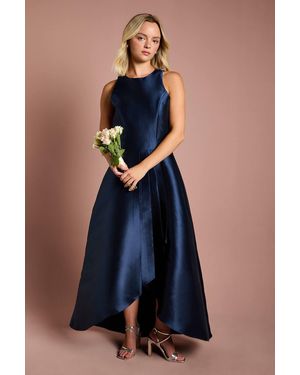 Coast Teen Twill Waterfall Bridesmaids Dress - Blue