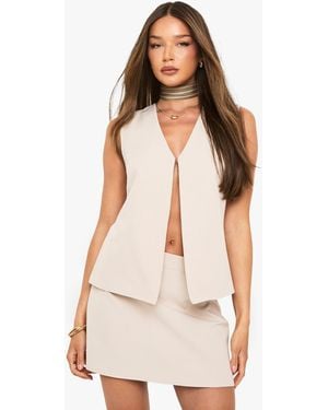 Boohoo A Line Mini Skirt - White