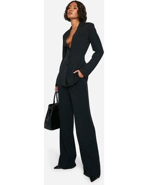 Boohoo Tall Straight Leg Pants - Black