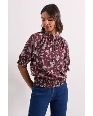 Dorothy Perkins Frill Neck Shirred Cuff Blouse