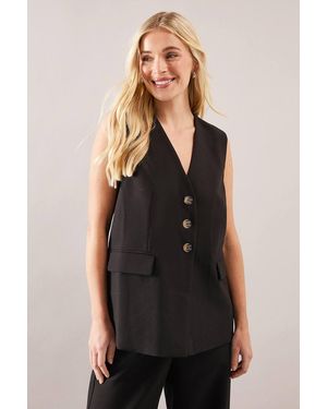 Wallis Petite Three Button Waistcoat - Black