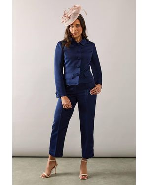 Wallis Petite Tapered Crop Trouser - Blue