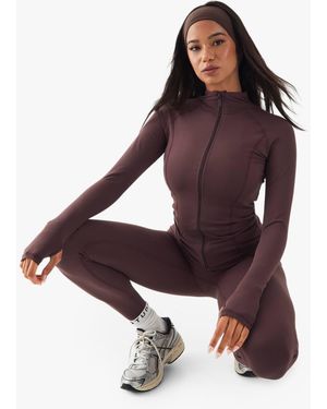 DSGN Studio Sports Ultra Sculpt Zip Through Jacket - Brown
