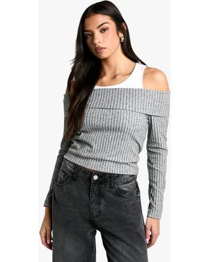 Boohoo Rib - Gray