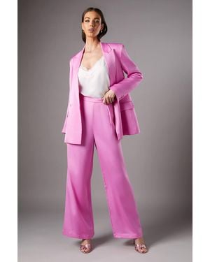 Coast Satin Flare Trouser - Pink