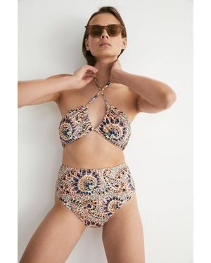 Warehouse Paisley High Waisted Bottoms - Multicolor