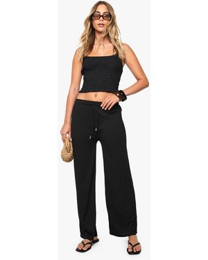 Boohoo Woven Textured Trouser - Black