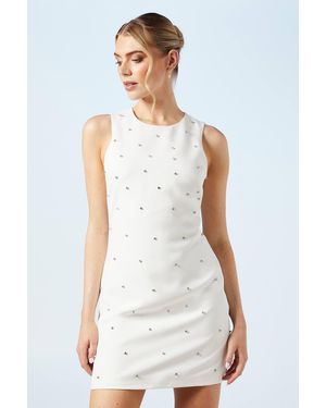 Coast Diamante Crepe Bridal Mini Dress - White