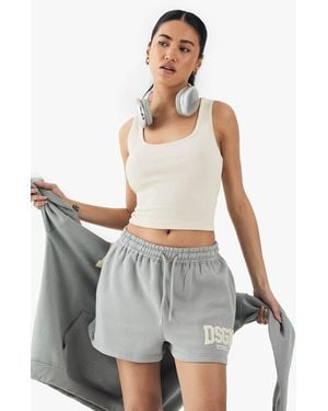 DSGN Studio Toweling Applique Sweat Short - White