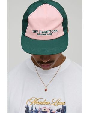 Boohoo Hamptons Embroidered Cap - Rosa