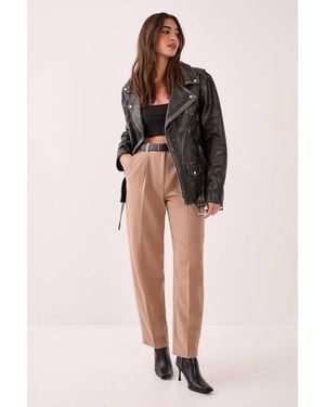 Nasty Gal Barrel Leg Tailored Pants - Black