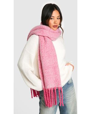 Boohoo Bufanda De Punto Gruesa A Dos Tonos - Rosa