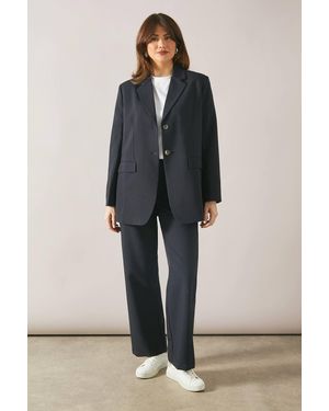 Wallis Single Breasted Two Button Blazer - Blue