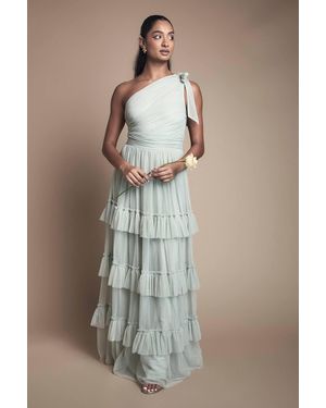 oasis pleated bridesmaid dress Ever-Pretty Chiffon Pleated V-Neck Maxi Budget Bridesmaid Dress in Sage with Flutter Sleeve