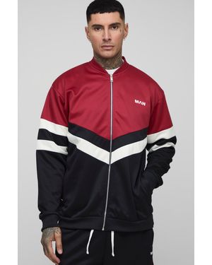 Boohoo Tall Embroidered Regular Fit Track Jacket