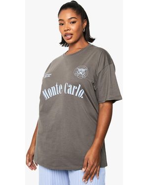 【boohoo】モンテカルロ Cigar Club Tシャツ Boohoo Oversized Monte Carlo Cigar Club T-Shirt in White