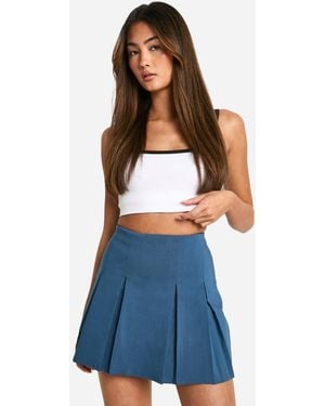 Boohoo Skort With Front Darts - Blue
