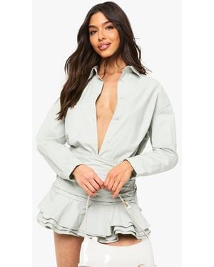 Boohoo Oversized Shirt - White