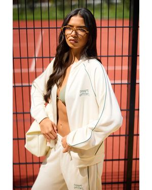 DSGN Studio Tricot Piping Track Jacket - White