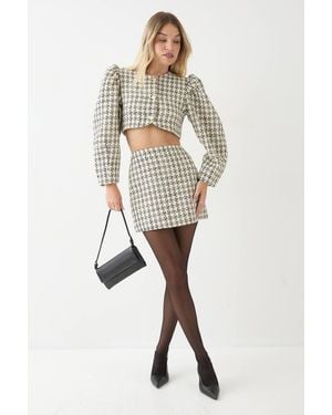 MissPap Premium Boucle Mini Skirt - Natural