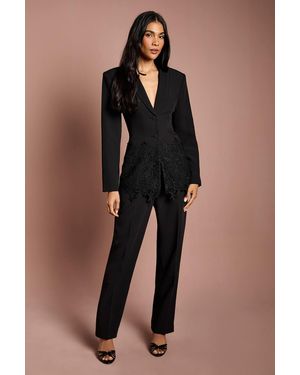 Coast Pleat Front Straight Leg Formal Trouser - Black