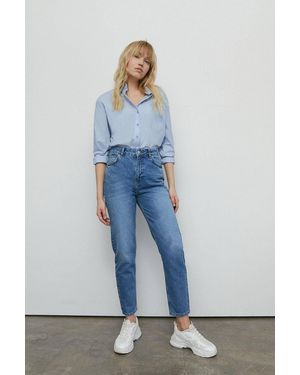 Warehouse 86S Denim Authentic Mom Jeans - Blue