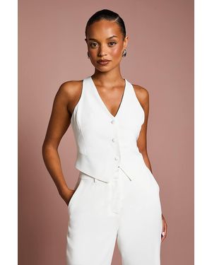 Coast Petite Premium Tailored Bridal Waistcoat - White