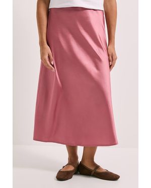 Dorothy Perkins Satin Bias Cut Skirt - Pink