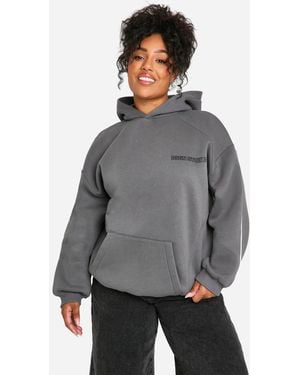 DSGN Studio Plus Side Stripe Dsgn Sport Hoodie - Gray
