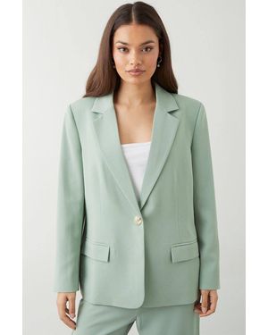 Dorothy Perkins Petite Straight Fit Blazer - Green
