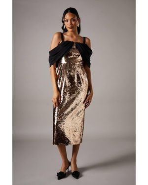 coast party sequin velvet wrap mini dress Women's Party Sequin Velvet Wrap Mini Dress, Black