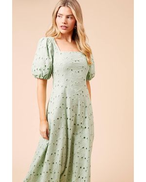 Dorothy Perkins Dp Luxe Lace Keyhole Midi Dress in Pink | Lyst