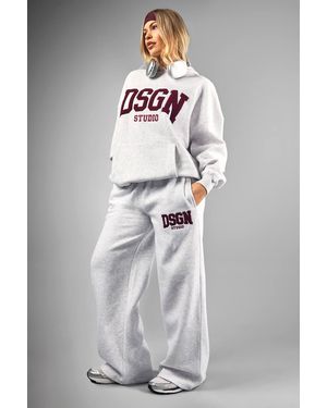 DSGN Studio Towelling Applique Straight Leg Jogger - Gray