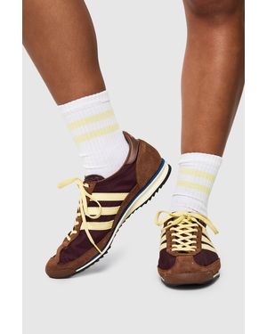 Boohoo Striped Sport Sock 2 Pack - White