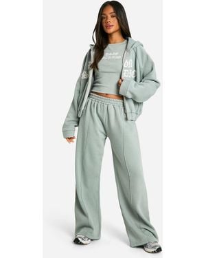 DSGN Studio Bum Applique Straight Leg Washed Jogger - Green