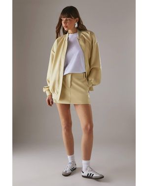 Warehouse Pu Micro Mini Skirt Co Ord - Yellow