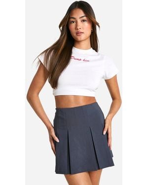Boohoo Skort With Front Darts - Blue